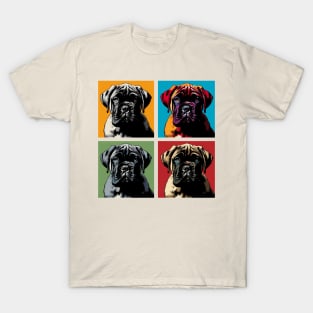 Pop Retro Bullmastiff Art  - Cute Puppy T-Shirt